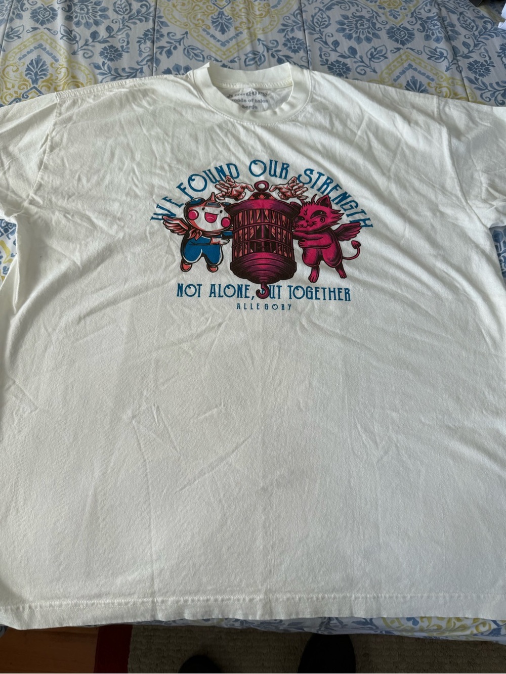 Allegory 'Men’s Threads of Tales' Graphic Tee in Cream